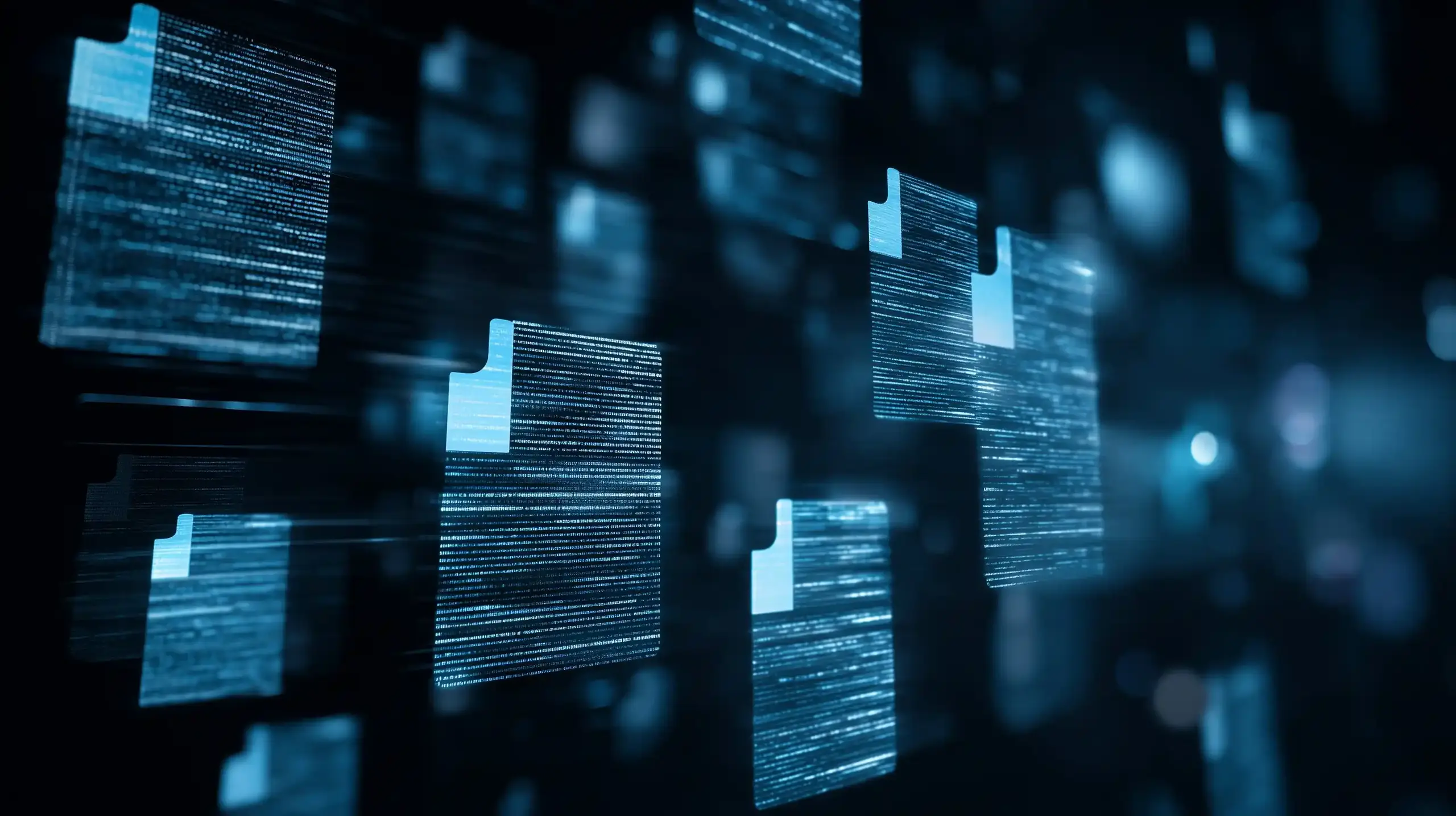 Digital folders symbolize organized asset management 