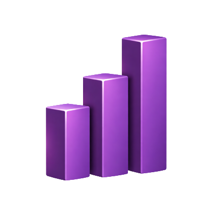 bar graph icon 3d