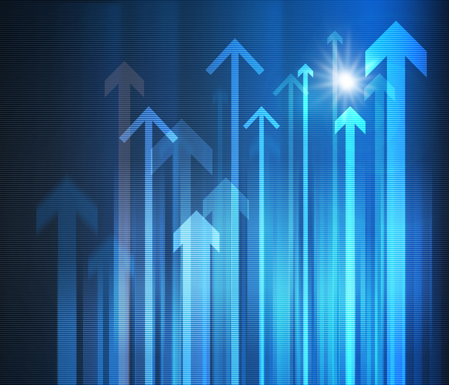 blue arrows pointing up